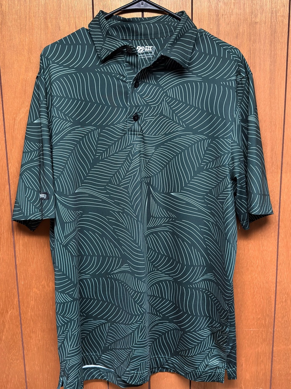 2Putt Bermuda Leaf Green Golf Polo mens Large